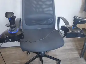 Ikea Markus chair Thrustmaster T-flight HOTAS