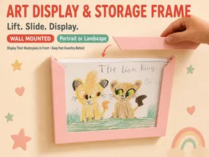 Kids’ Art Display & Storage Frame | Wall Mounted