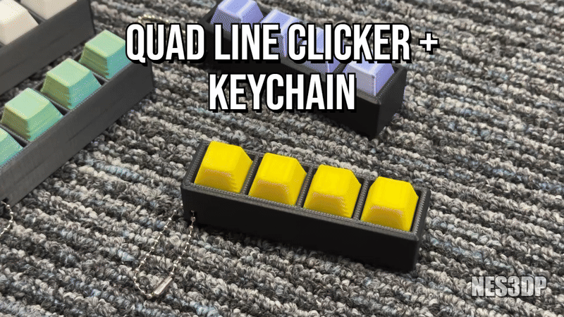 Quad Line Clicker + Keychain