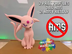 Espeon (Pokémon)  / NO AMS & MULTICOLOR MULTIPART
