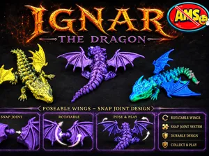 junger furchtloser Drache mit beweglichen Flügeln