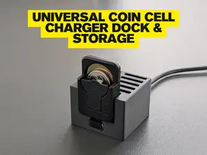 Universal Coin Cell Charger Dock Storage CR2032