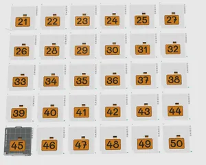 Schilder Hausnummern 21 - 50/house numbers 21 - 50