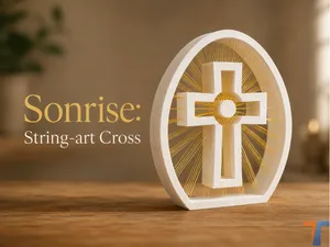 Sonrise: String-art Cross