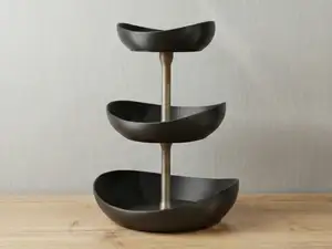 Modern 3-Tier Etagere & Bowl Set