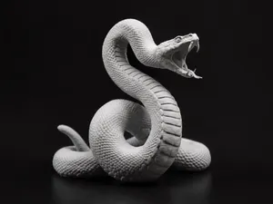 Attacking Snake Statue