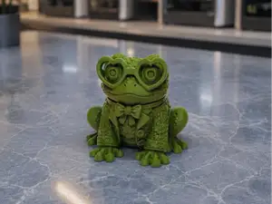 Frosch mit Herzbrille und Fliege