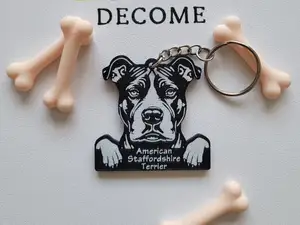 American Staffordshire Terrier Keychain