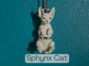 Sphynx Cat - Articulated keychain