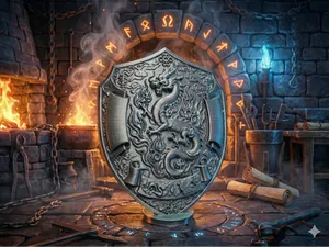 Mythical Chinese Dragon Shield | 东方神龙盾牌 Statue