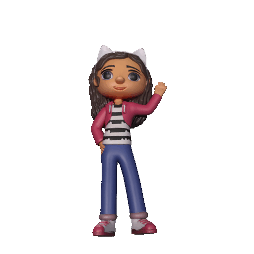 Gabby Dollhouse 3D Printed Figurine Multi Parts