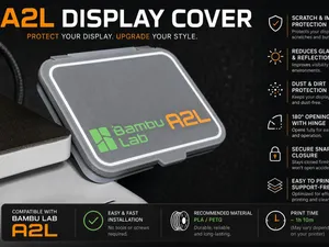 A2L Display Shield Flip Cover for Bambu Lab A2L