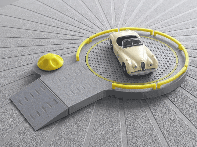 Turning platform for car