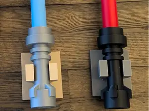BEST brick style life-size lightsabers wall decor