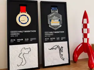Marathon Medal & Map Display Frame