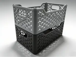 精致高级 结实实用｜可堆叠镂空收纳筐Stackable Hollow Storage Basket