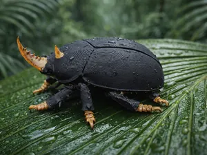 Peru Golden Palmleaf Rhino Beetle