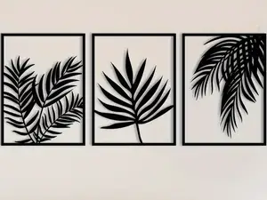 3 Piece Tropical Plants wall decor