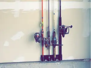 4-Rod Wall-Fishing Rod Holder