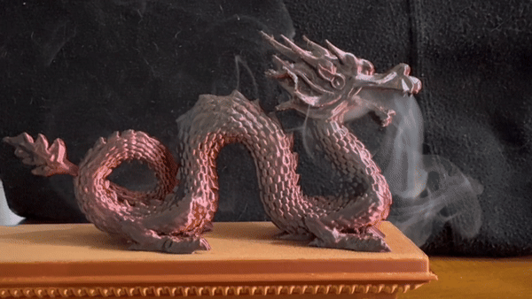 UPDATED - Smoking dragon incense holder