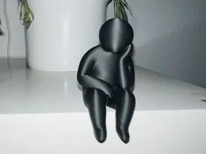 sitting man