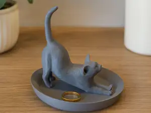 Cat Ring Holder dish - disk - storage