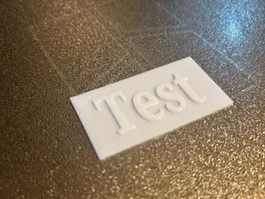 test piece