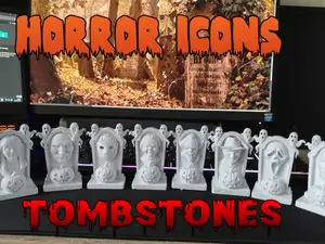 Horror Icons Tombstones