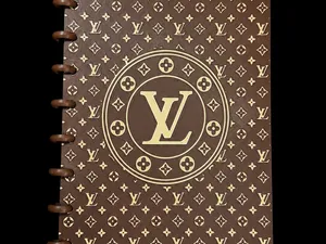 Louis Vuitton luxury inspired A5 notebook cover