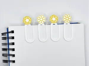 Sunflower and daisy paper clips