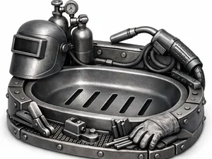 Soap dish for a welder