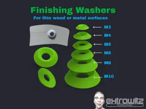 Finishing Washers M3, M4, M5, M6, M8, M10