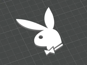 Playboy Bunny Logo - 3D Printed
