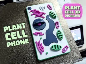 Plant Cell Phone Model 3D Diorama