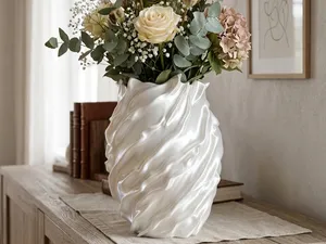 SilkFlow Vase – Flowing Decorative Flower Vase