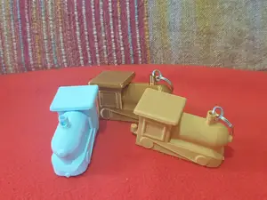 Old locomotive keychain