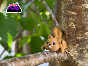 Cute Flexi Chipmunk & Keychain ( Mini )