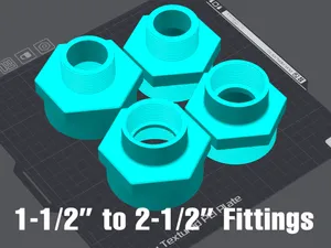 1-1/2" to 2-1/2" Pipe Thread Fittings/Adapters