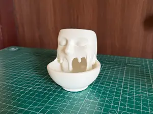 Artistic Surreal Abstract Melting Mask Bowl