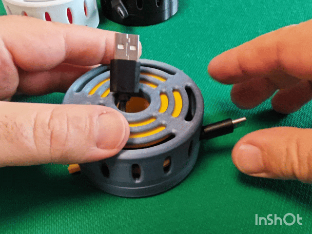 3D Printed Auto-Rewind Cable Reel