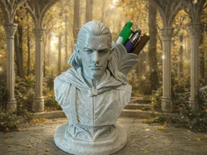 Legolas Bust Pen Holder LOTR Quiver Desk Organizer