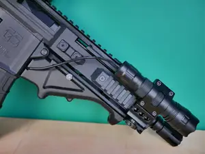 Angled foregrip with cable tidy hole