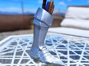 Medieval Knight Armored Boot – Pen or Brush Holder