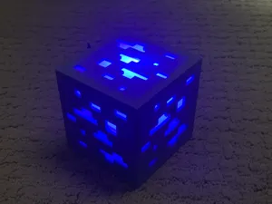 Minecraft Diamond Ore Lamp (revised)