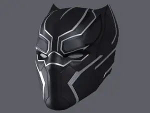 Black Panther Helmet Split into 5 parts