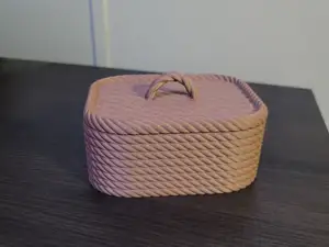 Rope Basket With Lid