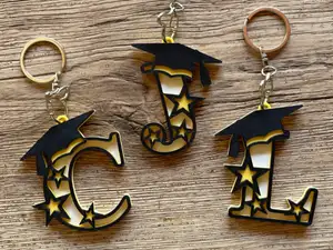 Keychain Graduation Alphabet A to Z
