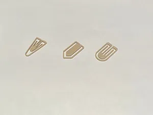Clips minimalistas 3D – Pack de oficina 3 cm
