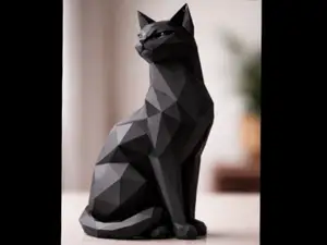 GATTO POLIGONALE - CAT LOW POLY