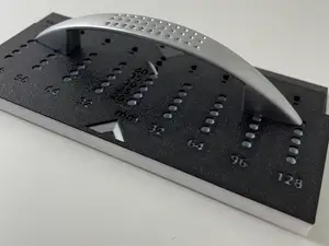 Drilling template for cabinet door handle holes